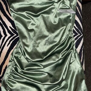 Windsor Elegant Green Satin Dress